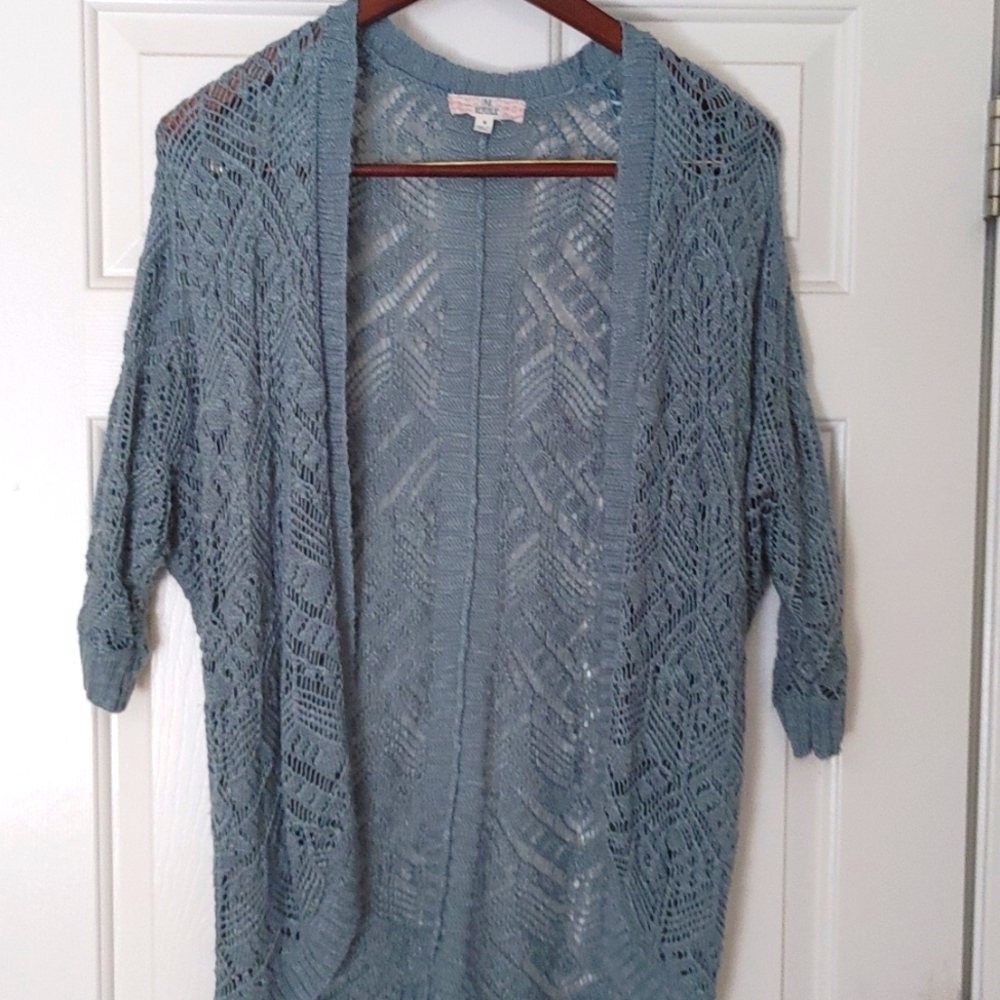 Dusty Blue Knit Cardigan